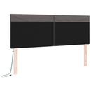LED sengegavl Grå 144 cm Faux læder