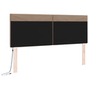 LED sengegavl Cappuccino 144 cm Faux læder