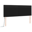 LED sengegavl Sort 160 cm Faux læder