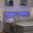 LED sengegavl Hvid 160 cm Faux læder