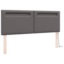 LED sengegavl Grå 160 cm Faux læder