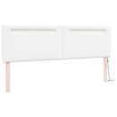 LED sengegavl Hvid 180 cm Faux læder
