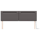 LED sengegavl Grå 180 cm Faux læder