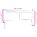 LED sengegavl Cappuccino 180 cm Faux læder