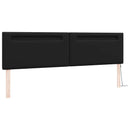 LED sengegavl Sort 200 cm Faux læder
