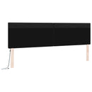 LED sengegavl Sort 200 cm Faux læder