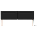 LED sengegavl Sort 200 cm Faux læder