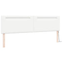 LED sengegavl Hvid 200 cm Faux læder