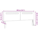 LED sengegavl Grå 200 cm Faux læder