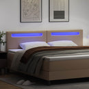 LED sengegavl Cappuccino 200 cm Faux læder