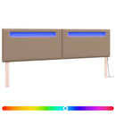 LED sengegavl Cappuccino 200 cm Faux læder