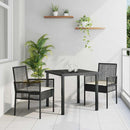 Have Stol med pude 2 pcs Sort 55 x 53 x 85 cm polyrattan