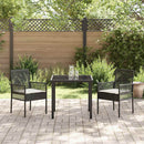 Have Stol med pude 2 pcs Sort 55 x 53 x 85 cm polyrattan