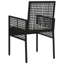 Have Stol med pude 2 pcs Sort 55 x 53 x 85 cm polyrattan