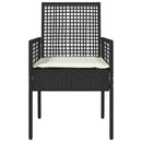 Have Stol med pude 2 pcs Sort 55 x 53 x 85 cm polyrattan