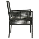 Have Stol med pude 2 pcs Sort 55 x 53 x 85 cm polyrattan