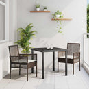 Have Stol med pude 2 pcs Brun 55 x 53 x 85 cm polyrattan