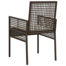 Have Stol med pude 2 pcs Brun 55 x 53 x 85 cm polyrattan
