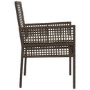 Have Stol med pude 2 pcs Brun 55 x 53 x 85 cm polyrattan