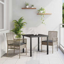 Have Stol med pude 2 pcs Grå 55 x 53 x 85 cm polyrattan