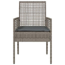 Have Stol med pude 2 pcs Grå 55 x 53 x 85 cm polyrattan