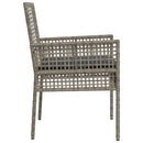 Have Stol med pude 2 pcs Grå 55 x 53 x 85 cm polyrattan