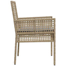 Have Stol med pude 2 pcs Beige 55 x 53 x 85 cm polyrattan