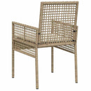 Have Stol med pude 2 pcs Beige 55 x 53 x 85 cm polyrattan