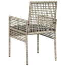 Have Stol med pude 2 pcs Lysegrå 55 x 53 x 85 cm polyrattan