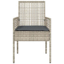 Have Stol med pude 2 pcs Lysegrå 55 x 53 x 85 cm polyrattan