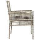 Have Stol med pude 2 pcs Lysegrå 55 x 53 x 85 cm polyrattan