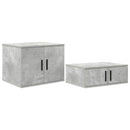 Opbevaringsskab 2 pcs Beton Grå 127 x 41 x 40 cm
