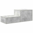 Opbevaringsskab 2 pcs Beton Grå 127 x 41 x 40 cm