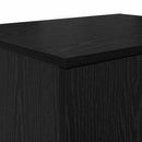 Opbevaringsskab 2 pcs Sort eg 118 x 41 x 40 cm Konstrueret træ