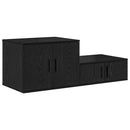 Opbevaringsskab 2 pcs Sort eg 118 x 41 x 40 cm Konstrueret træ