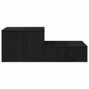 Opbevaringsskab 2 pcs Sort eg 118 x 41 x 40 cm Konstrueret træ