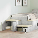 Opbevaringsskab 2 pcs Beton Grå 118 x 41 x 40 cm