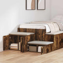 Opbevaringsskab 2 pcs Røget eg 118 x 41 x 40 cm Konstrueret træ