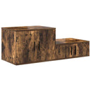 Opbevaringsskab 2 pcs Røget eg 118 x 41 x 40 cm Konstrueret træ