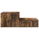 Opbevaringsskab 2 pcs Røget eg 118 x 41 x 40 cm Konstrueret træ