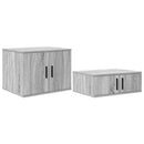 Opbevaringsskab 2 pcs Grå Sonoma 118 x 41 x 40 cm