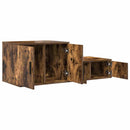 Opbevaringsskab 2 pcs Røget eg 108 x 41 x 40 cm Konstrueret træ