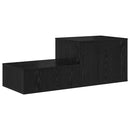 Opbevaringsskab 2 pcs Sort eg 103 x 41 x 40 cm Konstrueret træ