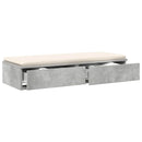 Sengeskuffer Beton Grå 100 x 36,5 x 16,5 cm Konstrueret træ