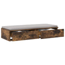 Sengeskuffer Røget eg 100 x 36,5 x 16,5 cm Konstrueret træ