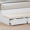 Sengeskuffer Hvid 90 x 36,5 x 16,5 cm Konstrueret træ
