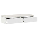Sengeskuffer Hvid 90 x 36,5 x 16,5 cm Konstrueret træ