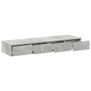 Sengeskuffer Beton Grå 120 x 36,5 x 16,5 cm Konstrueret træ