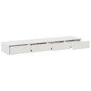 Sengeskuffer Hvid 140 x 36,5 x 16,5 cm Konstrueret træ