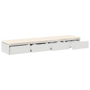 Sengeskuffer Hvid 150 x 36,5 x 16,5 cm Konstrueret træ